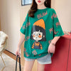 新商品 ラウンドネック 好感度満載 プリント Tシャツ カットソー＜U-8477＞