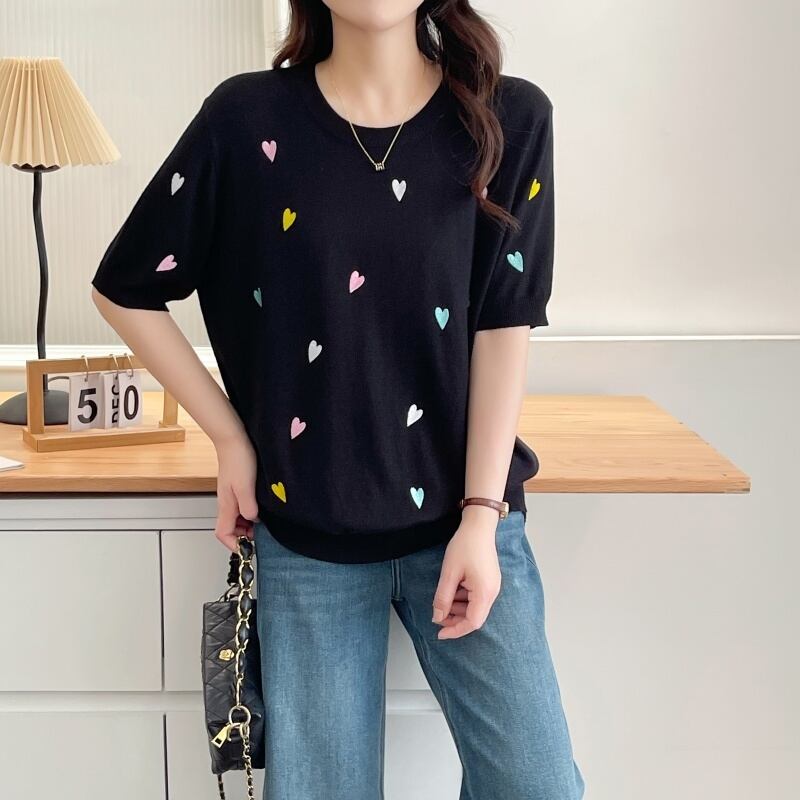 大活躍 好感度UP 海外トレンド カジュアル 全3色 半袖 Tシャツ ＜U-12038＞