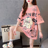 【新商品】大注目 ビッグロゴ プリント ゆったりトップス 半袖Tシャツ 全3色＜U-4933＞