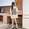 ファッション 切り替え 個性派 プリント 3色選択 半袖Tシャツ＜U-8548＞
