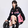 好感度100％ 着せ ファッション 英字ロゴ男女兼用 ジャケット <U-10132>