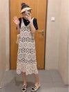 今季マストバイ デザイン性抜群 美人度アップ 2色選択可 ワンピース<U-11176>