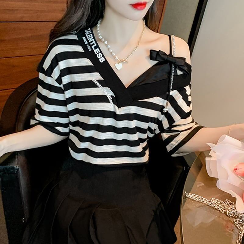 美人度アップ 3色選択可 チャーミング Tシャツ カットソー＜U-3267＞