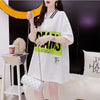 ゆったり感アップ 切り替え カジュアル プリント Tシャツ カットソー＜U-3506＞