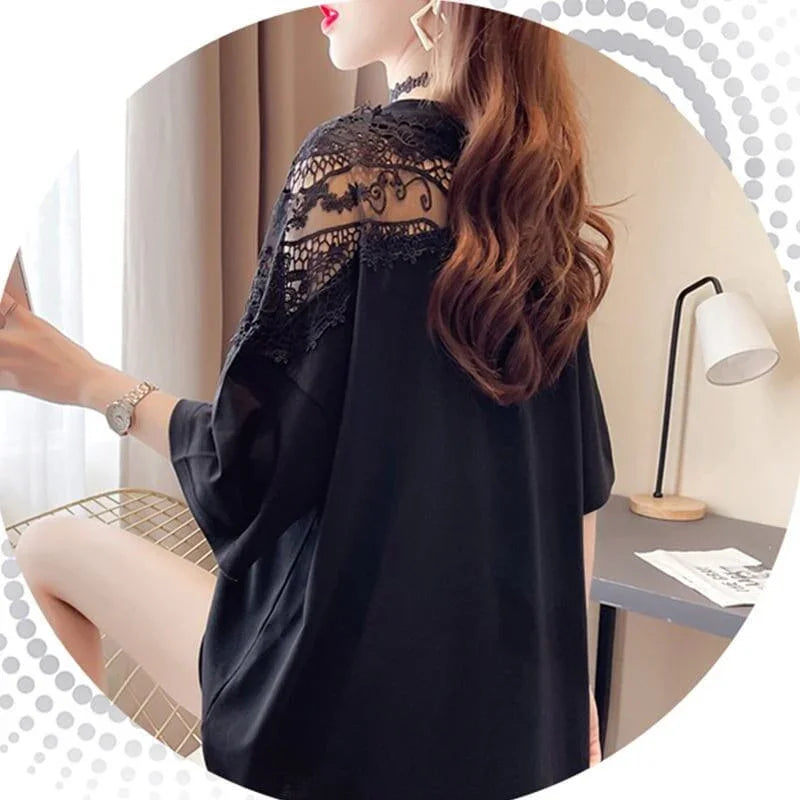 清純甘くて女子力UP ラウンドネック 一目惚れ 3色選択可 Tシャツ カットソー＜U-2950＞
