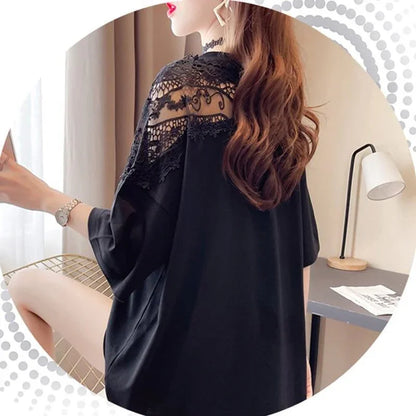 清純甘くて女子力UP ラウンドネック 一目惚れ 3色選択可 Tシャツ カットソー＜U-2950＞