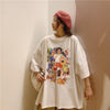 ルーズ 切り替え オシャレ度満点 プリント Tシャツ カットソー＜U-3459＞