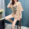 オシャレ度満点 切り替え 好感度満載 プリント Tシャツ カットソー＜U-3672＞