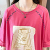 超人気商品 ロング アルファベット プリントTシャツ 三色 ゆったり半袖 ＜U-4019＞