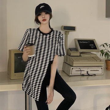 話題沸騰中 存在感抜群 上質 トレンドアイテム 個性派 着心地良い 半袖 Tシャツ <U-9287>
