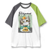 話題沸騰中 プリント切り替え 新作 全2色 半袖Tシャツ カットソー ＜U-8682＞