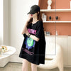 美人度アップ 切り替え ファッション プリント Tシャツ カットソー＜U-3412＞