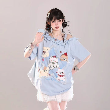 売れ筋 早い者勝ち 絶対流行 カジュアル 2色選択 Tシャツ<U-11461>