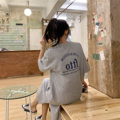 美人度アップ プリント チャーミング Tシャツ カットソー ワンピース＜U-3602＞