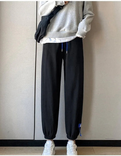 定番シンプル  スウェットジョガーパンツ二色あり <U-4134>