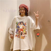 ルーズ 切り替え オシャレ度満点 プリント Tシャツ カットソー＜U-3459＞