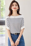 今季マストバイ ファッション カジュアル エレガント Tシャツ<U-6587>