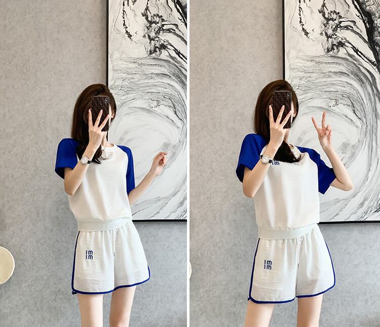 好感度UP カジュアル 絶対欲しい 全2色 半袖 Tシャツ ショートパンツ セットアップ ＜U-8938＞