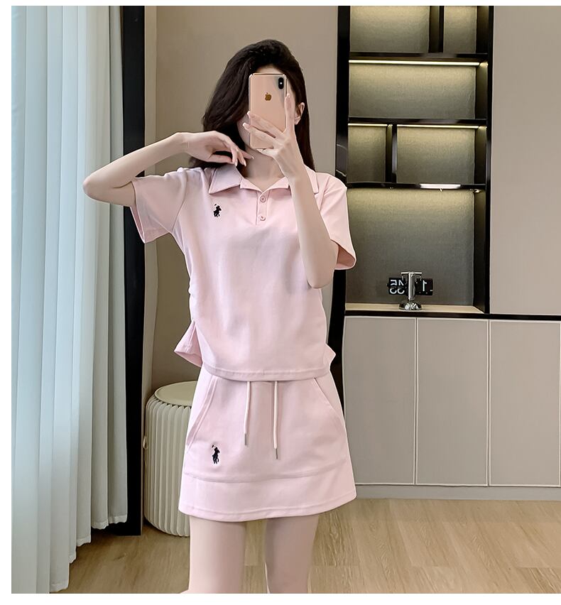 大好評 カジュアル 売り切れ必至 半袖 Tシャツ+ 短いスカート セットアップ ＜U-8967＞