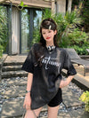 レイジースタイルドーパミングラデーションタイダイオールマッチ半袖Tシャツ<U-2895>