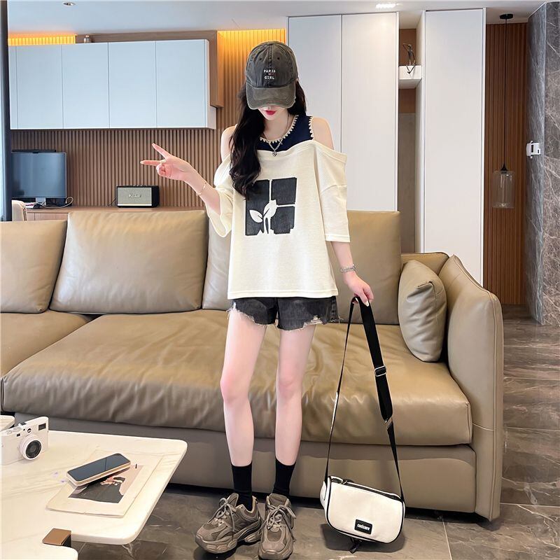 好感度100％ ラウンドネック キュート 半袖 Tシャツ ＜U-8628＞