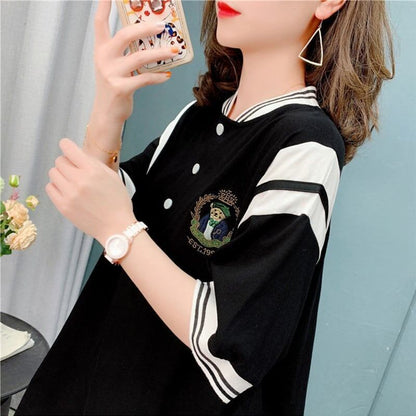 スタイリッシュ プリント 一目惚れ Tシャツ カットソー ワンピース＜U-3605＞