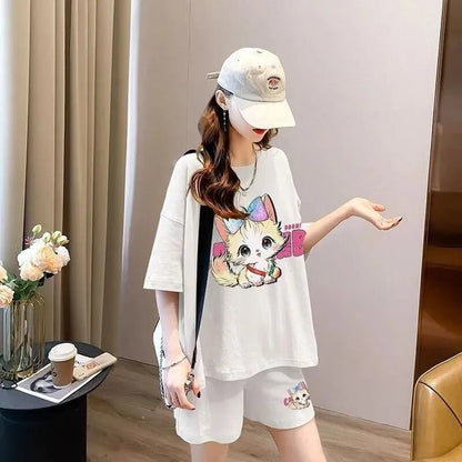 絶対欲しい カジュアル 夏に嬉しい機能付き 半袖Ｔシャツⅹパンツセット全4色<U-11268>