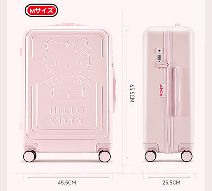 【数量限定】ハローキティ スーツケース ピンク エンボス加工 ｜ 大人可愛い キャリーケース TSAロック搭載 U-60003