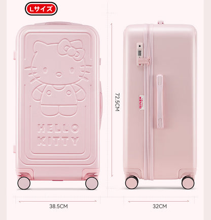 【数量限定】ハローキティ スーツケース ピンク エンボス加工 ｜ 大人可愛い キャリーケース TSAロック搭載 U-60003
