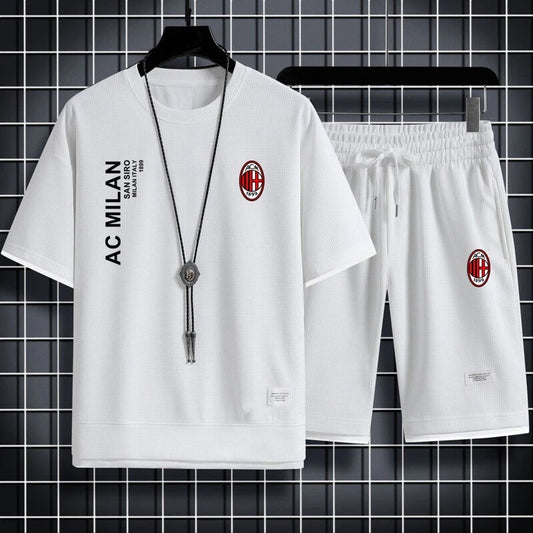 男女兼用 スポーツ風 Tシャツ & ショーツ セットアップ U-13155