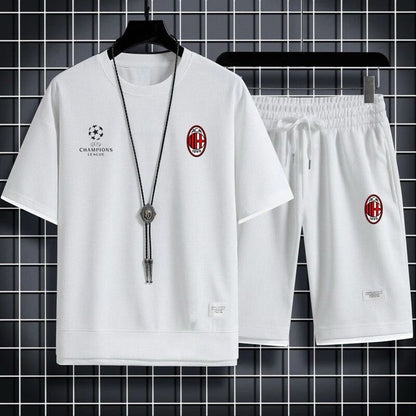 男女兼用 スポーツ風 Tシャツ & ショーツ セットアップ U-13156