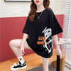 スタイリッシュ 切り替え 一目惚れ プリント Tシャツ カットソー＜U-3584＞
