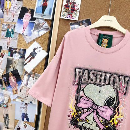 早い者勝ち カジュアル プリント Tシャツ U-13473