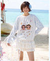 可愛い プリント ゆったり 甘カジュアル 長袖 Tシャツ F-13501