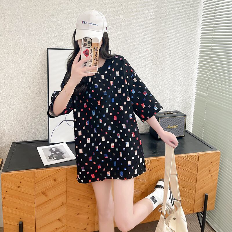 着回し力抜群 カジュアル 個性派 ゆったりトップス 半袖Tシャツ 全2色＜U-8263＞