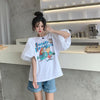キュート プリント ファッション ゆったり 全4色 半袖 Tシャツ＜U-11521＞