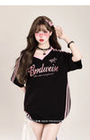 絶対欲しい アバンギャルド おしゃれ度高め プリント全2色 半袖Tシャツ<U-9244>