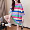新商品 ストライプ柄 定番シンプル Tシャツ ゆったり半袖＜U-8700＞