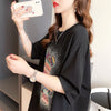 【半額！期間限定！！】絶対流行 ホットダイヤモンド カジュアル プリント全2色 半袖Tシャツ カットソー ＜U-8564＞