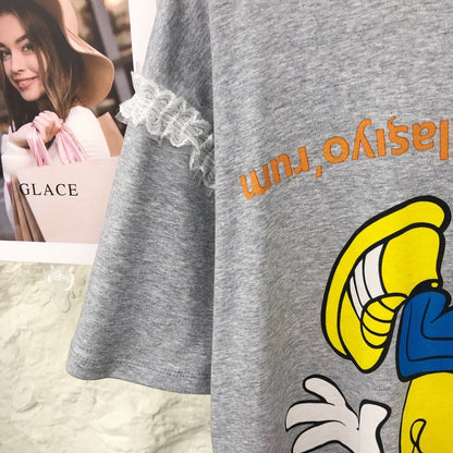 人気トレンド 新作 カジュアル プリント Tシャツ U-13475