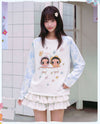 可愛い プリント ゆったり 甘カジュアル 長袖 Tシャツ F-13501