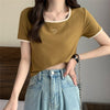 スリム 切り替え スタイリッシュ Tシャツ カットソー＜U-3449＞