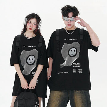 話題沸騰中 特別デザイン スタイルアップ効果抜群 ゆったり 男女兼用 半袖Tシャツ＜U-9060＞