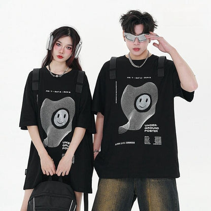 話題沸騰中 特別デザイン スタイルアップ効果抜群 ゆったり 男女兼用 半袖Tシャツ＜U-9060＞