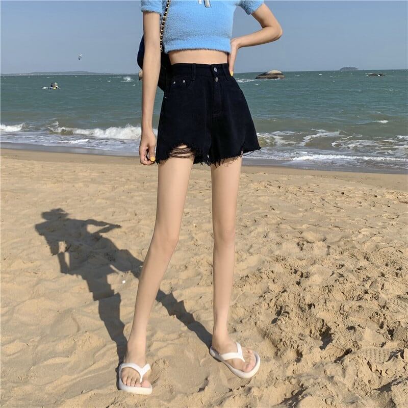清涼感たっぷり ハイウエスト ファッション パンツ ボトムス＜U-3361＞