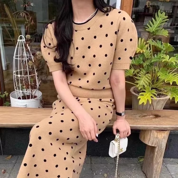好感度100％ 柔らかくて優しい印象 効果抜群 プリント切り替え 2色 セットアップ<U-10855>