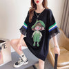新商品 切り替え キュート ゆったり 全2色 半袖Tシャツ＜U-8349＞