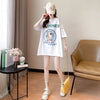 新商品 プリント ファッション ゆったり 全4色 半袖 Tシャツ＜U-11493＞