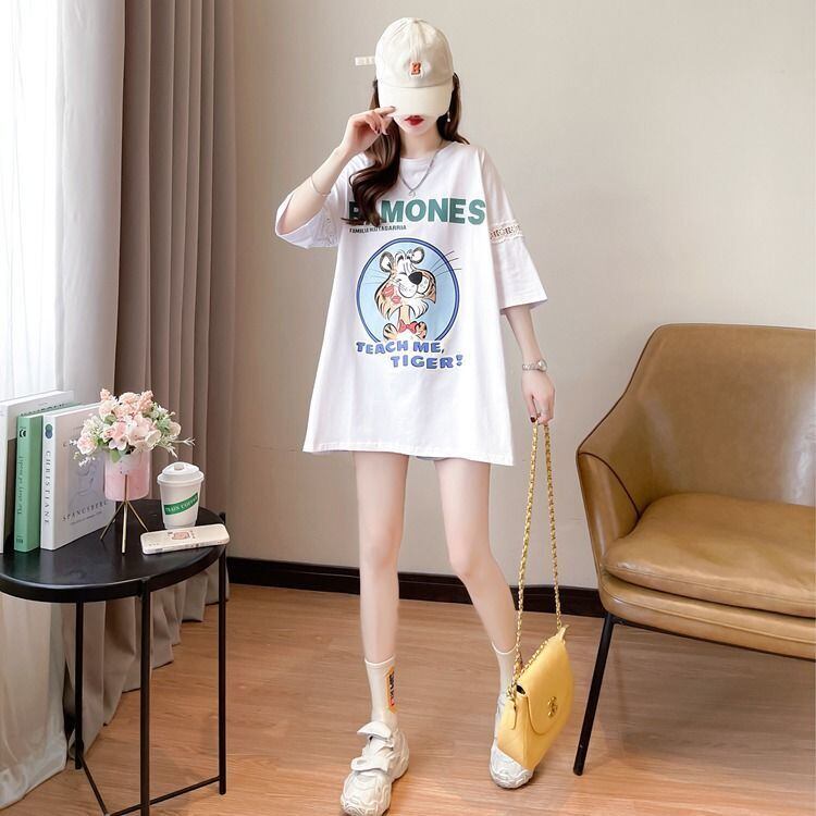 新商品 プリント ファッション ゆったり 全4色 半袖 Tシャツ＜U-11493＞
