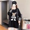 【秋の初めの割引！！】美人度アップ トップス ウサギちゃん 二色 長袖Tシャツ ＜U-4007＞